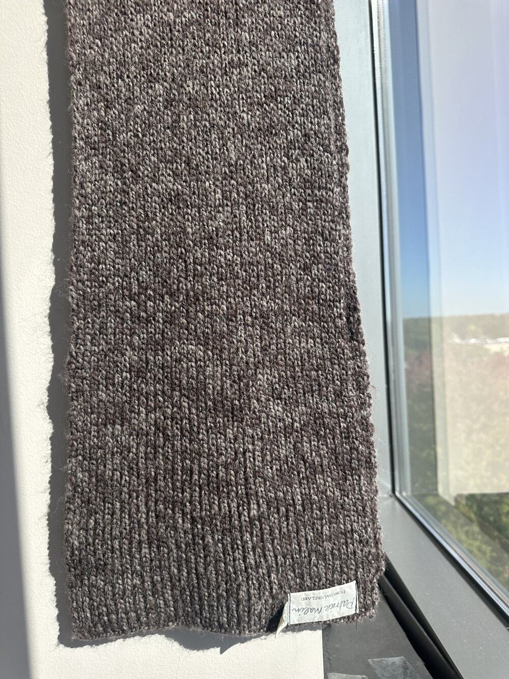 Patrick Malin Donegal Ireland 100% Pure New Wool Chunky Knit Scarf